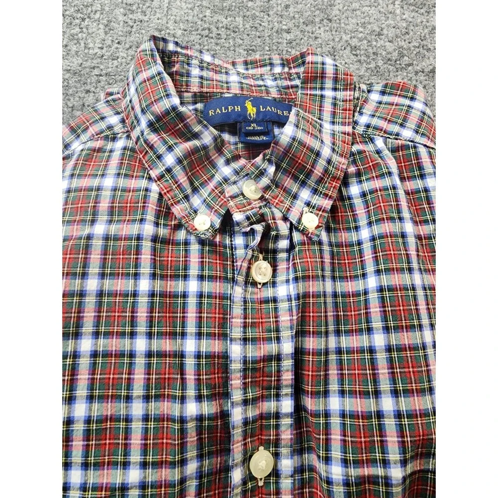 Ralph Lauren Shirt Youth XL‎ 18-20 Lot of 3 Plaid Button Down Long Sleeve Cotton